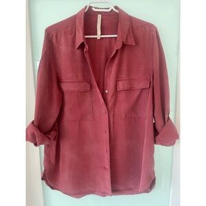 Babaton Rust Button-Up Shirt